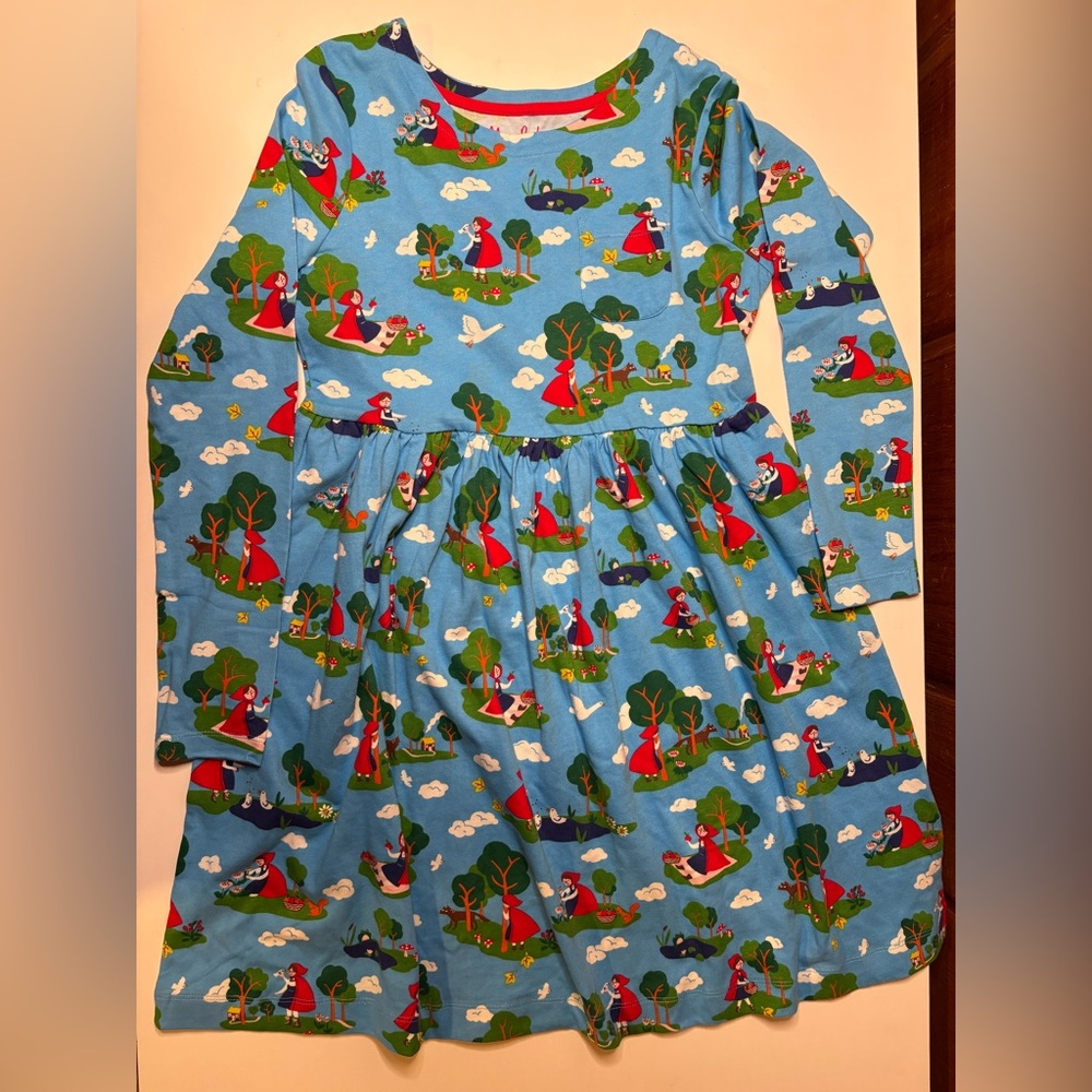 Mini Boden red riding hood dress 9-10y - Picture 2 of 5